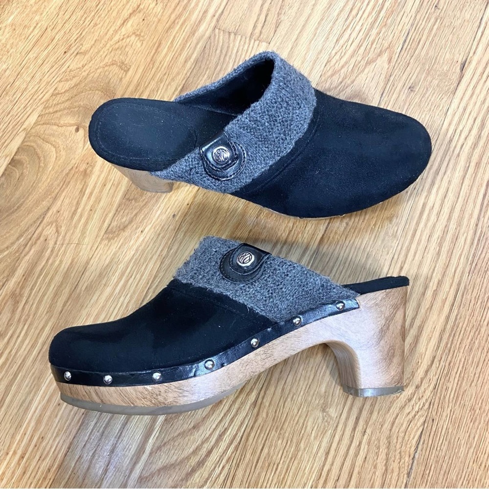 Style & Co Faux Suede Gentle Wooden Heel Clogs